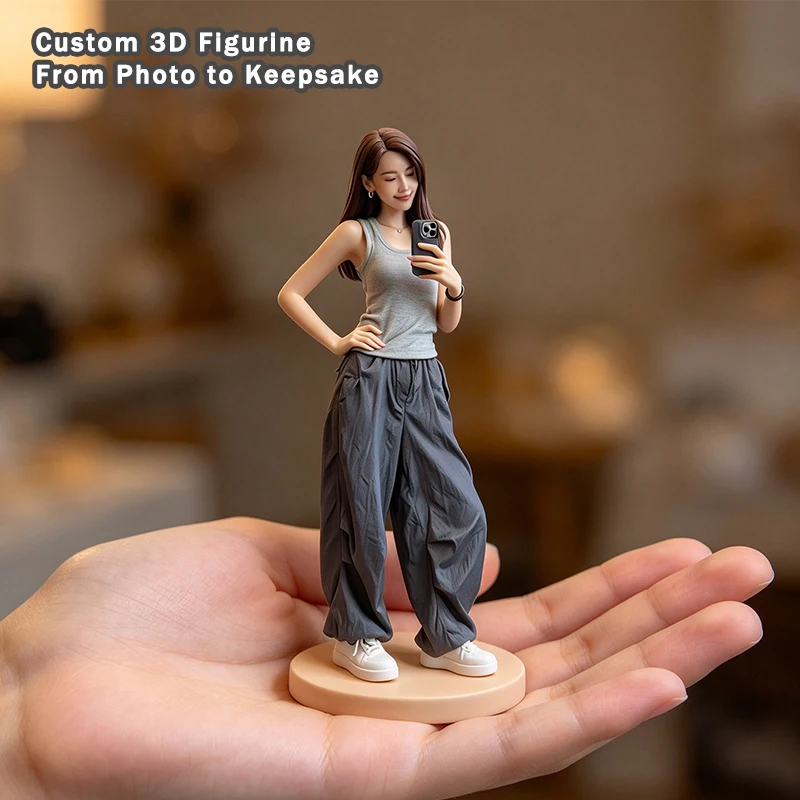Custom Resin 3D Printed Portrait Figurine Personalized Photo Human Statue Lifelike Figure Desktop Decor Wedding Family Birthday