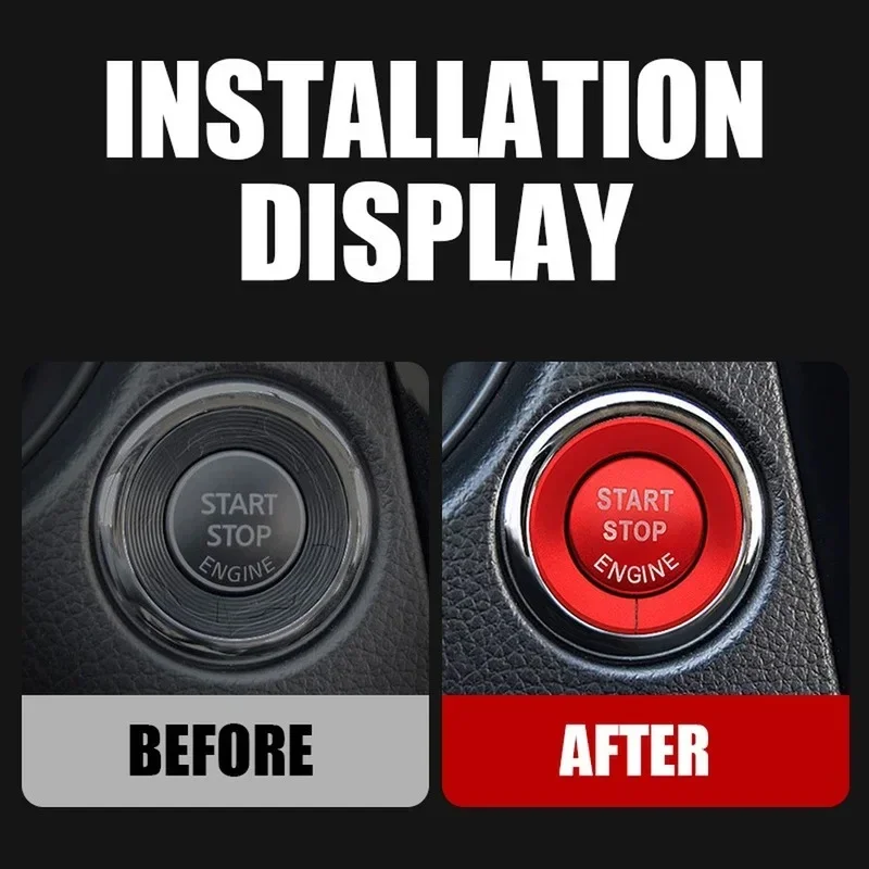 Keyless One Key Start Switch, 2Pcs Car Ignition Start Button, Interior Parts Replacement, Suitable For Nissan Rogue 2014-2021.