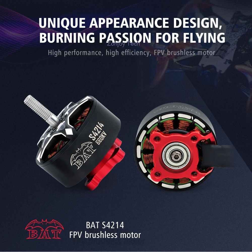 O novo 4PC S4214 400KV S4218 é adequado para o motor sem escova 6S de classe de competição de alta qualidade FPV de 12,13 polegadas