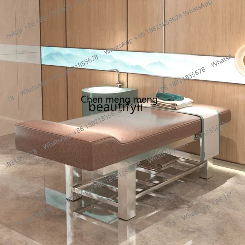 

lhyE1001 ss новая кровать для лица из нержавеющей стали, салон красоты, специальный массаж, тату-тату, кровать