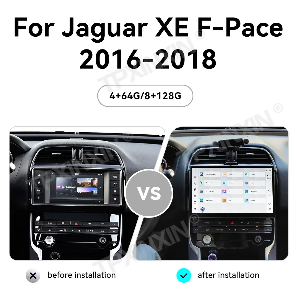 For Jaguar XE F-Pace 2016-2018 Android Car Radio Multimedia Video Wireless Carplay Autoradio Stereo GPS Navigation Head Unit view 2