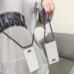 Transparent Air Bag Crossbody Lanyard Phone Case For Xiaomi Mi Poco X3 Pro Nfc X4 M4 Pro 4G 5G M3 F3 F4 GT C40 X5 Poko Cover