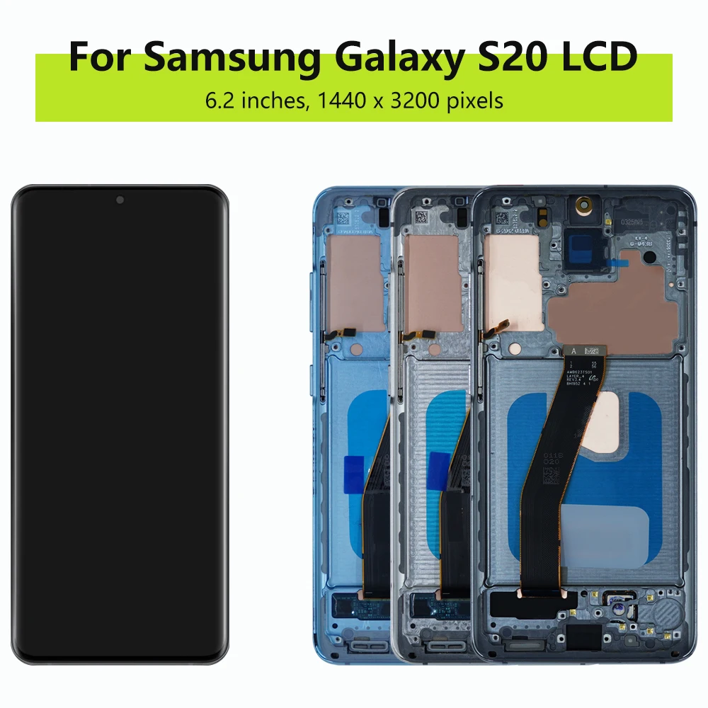 Super AMOLED LCD For Samsung Galaxy S20 G980 G980F LCD Display Touch Screen Assembly Digitizer Replacement