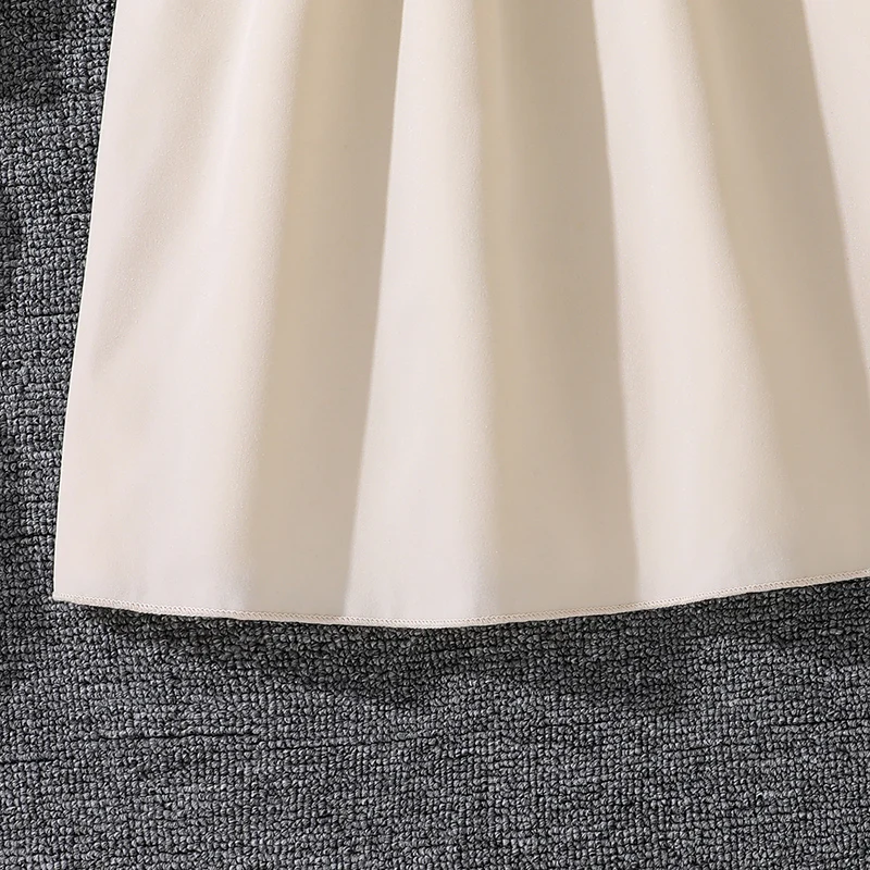 فستان بناتي بعمر 8-12 سنة، مكرامي دانتيل أنيق للصيف، ياقة مكشكشة، أكمام طويلة، خصر مرن، تنورة كینية، حلوة Pr #6