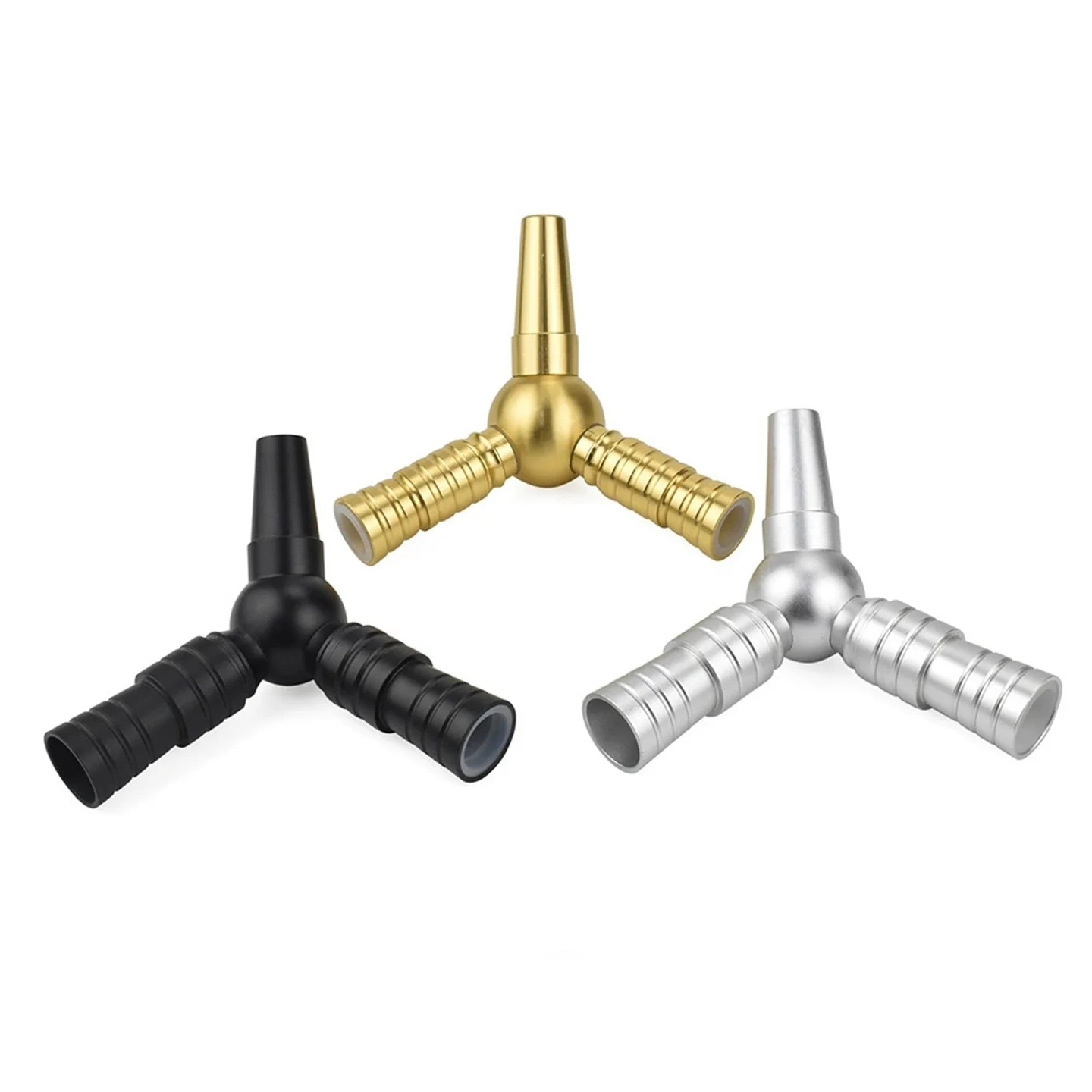 15 Pieces / Lot Wholesale Metal 3-Way Hookah Hose Adapter Arabic Shisha Pipe Accessories