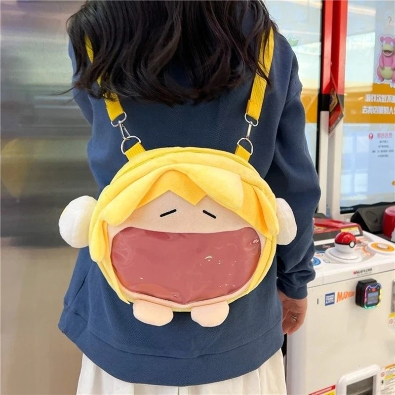 Bolsa de Ombro Hatsune Miku Plush, Mochila Cosplay Kawaii Lolita, Pacote Doloroso Amarelo, Bonecas Plushie Recheadas, Kagamine Len