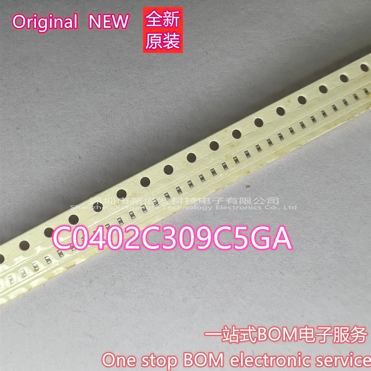 

C0402C309C5GA SMD Multilayer Ceramic Capacitor,3pF,50V,0402 [1005 Metric],±0.25pF,C0G/NP0 Original goods in stock 100pcs/lot