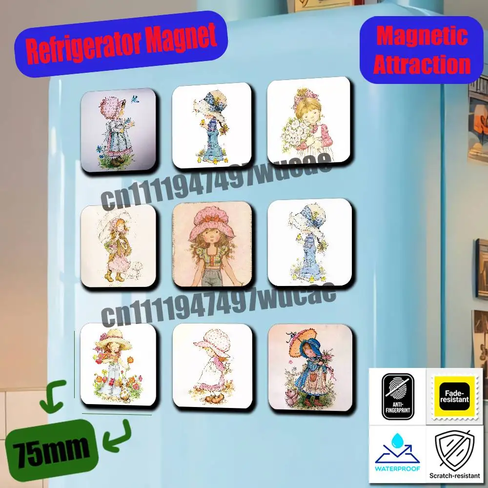 For Sarah Kay Girl Refrigerator Magnets Metal Icebox Cabinet Custom Fridge Magnetic Card Case