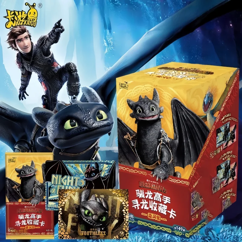 

New KAYOU Genuine How To Train Your Dragon Card Dragon Hunt Wind Rider Pack Movie SE Toothless Anime Peripherals Card Collection