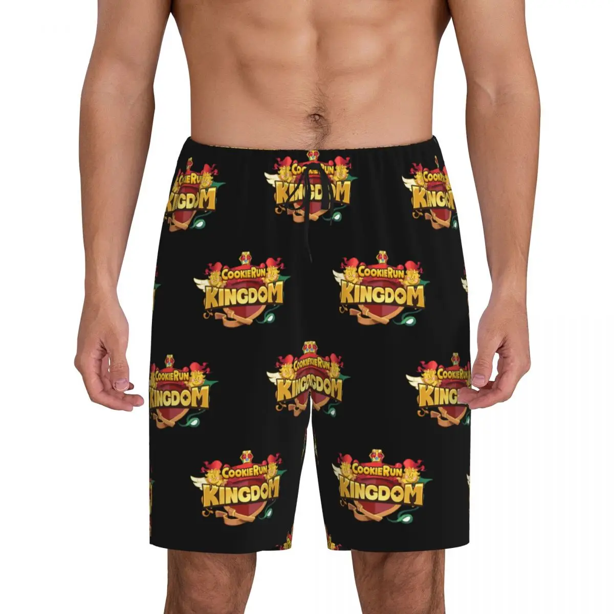 

Custom Cookie Run Kingdom Short Pajama Pants Men Sleepwear Sleep Lounge Bottom Shorts Sleeping Pants
