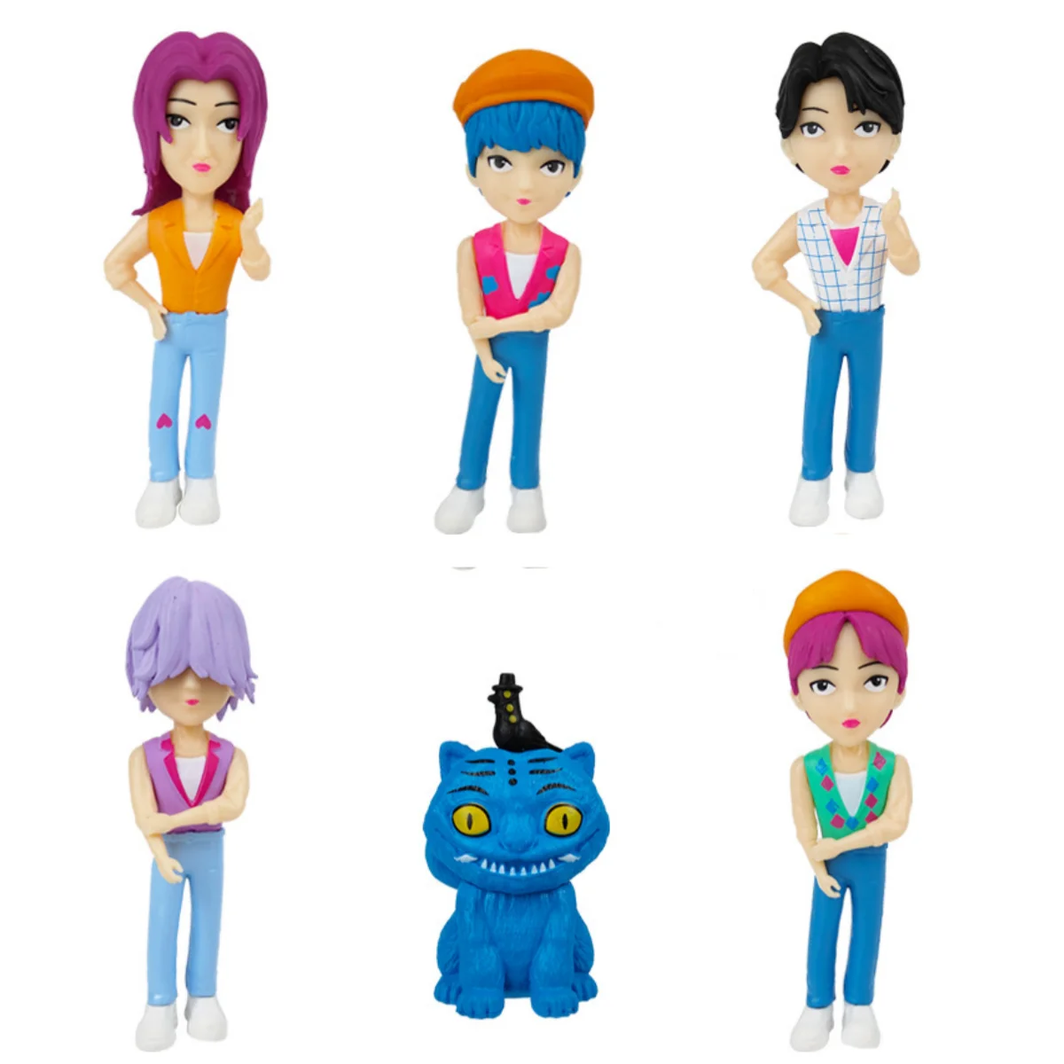 Figurka Demon Team Anime Kpop Model Zabawka Kreskówka Gadżety Gamingowe Dekoracja Biurka Kolekcja Figurek Model Zabawka Prezent Dla Dziecka