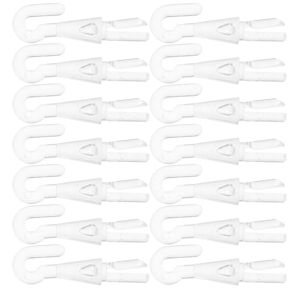 20Pcs Blind Wand Replacement Hooks Clear Plastic Vertical Blind Connector Hardware Window Blinds Repair Control Accessories
