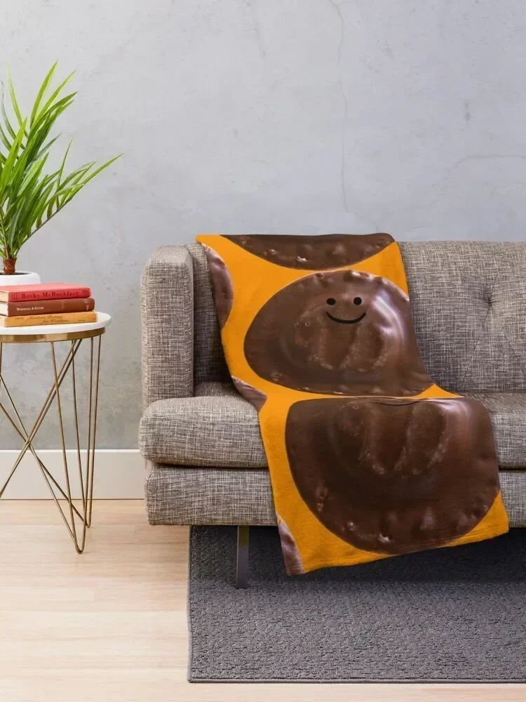 Gerald the Jaffa Cake (large) Throw Blanket Weighted blankets and throws Blankets