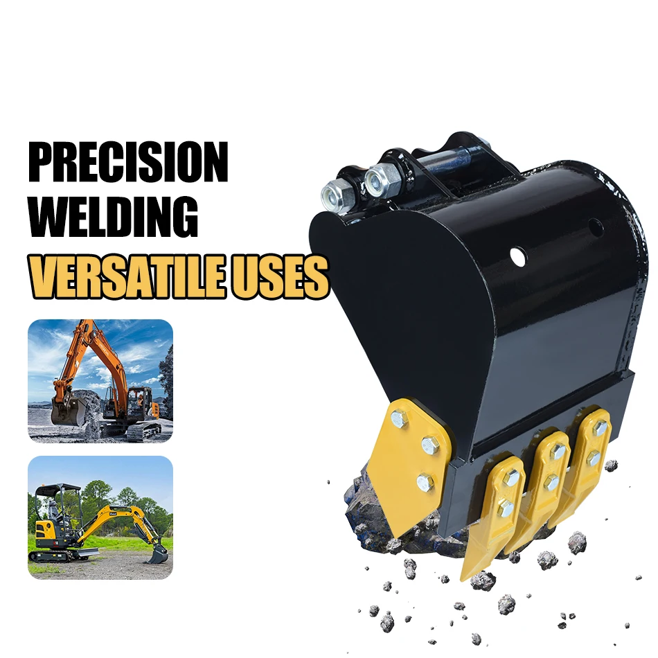 مرفق دلو حفارة صغيرة 300 مللي متر/11.81in دلو خندق للحفارات 1-3 طن لخطوط أنابيب الخنادق وإدارة النهر