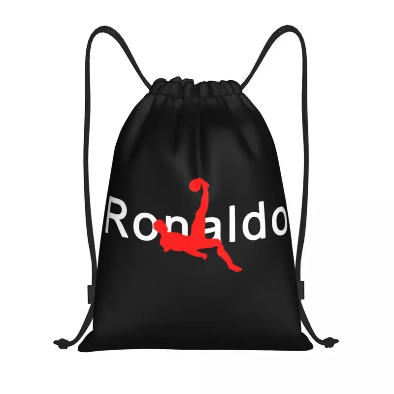 CR7 football Ronaldos drawstring backpack bag new arrival gym soccer bags string sackpack for Outdoor Fitness Cycling