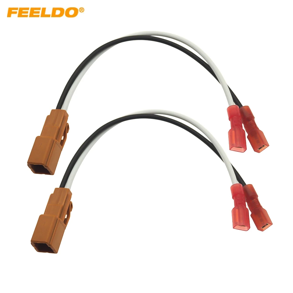 

FEELDO Car 2Pin Stereo Speaker Wire Harness Adaptors For Mazda Auto Speaker Replacement Connection Wiring Plug Cables