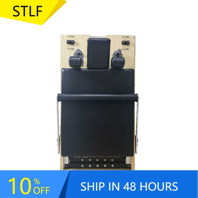 

YTYIN Foldable Reformer Pilates Machine Metal Folding Equipment Wood Pilate Indoor Equipments Home Retrainer Foldable Reformer