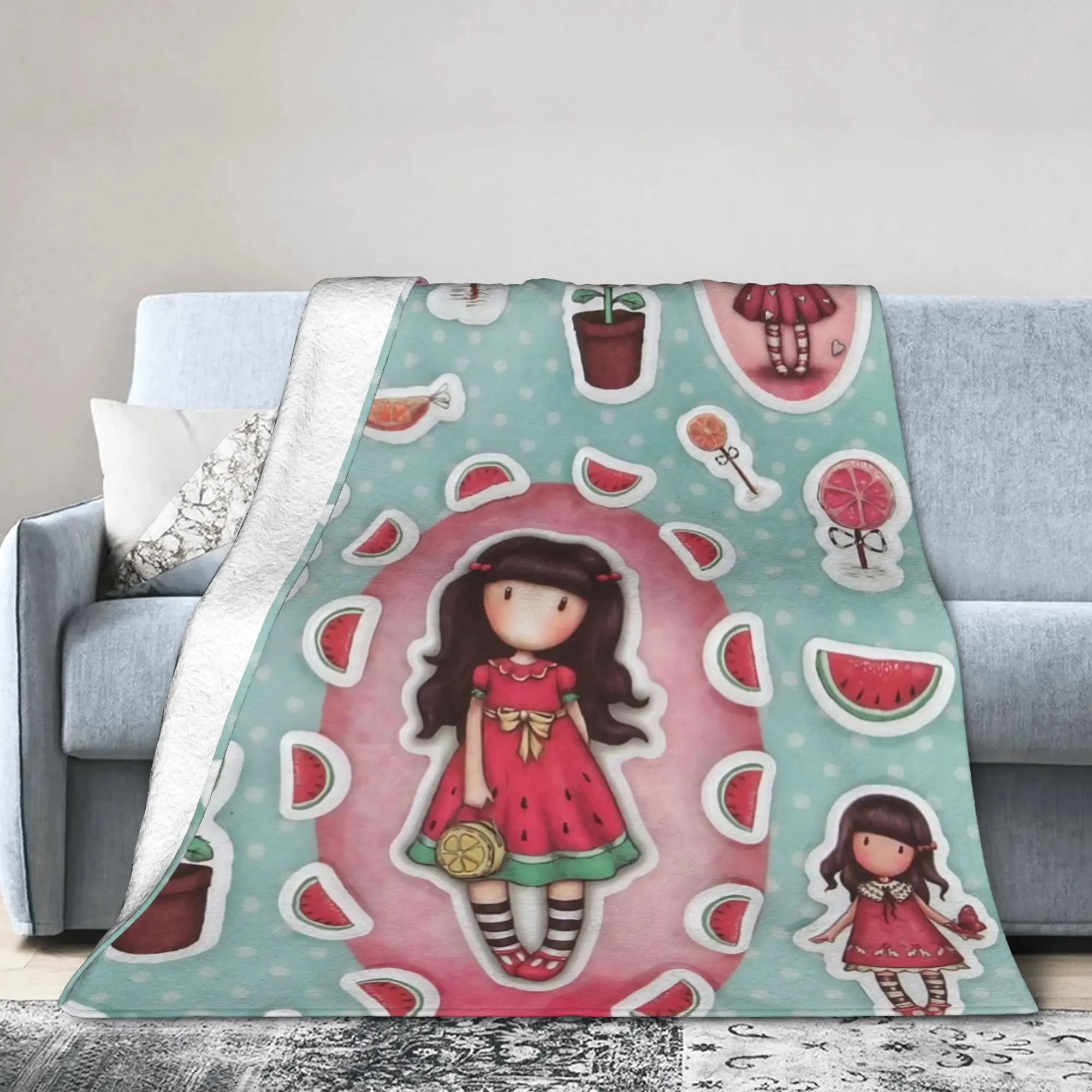 S-Santoro G-Gorjuss Blankets  Fuzzy Throw Blanket Bed Sofa Decoration Soft Warm Bedsprea,