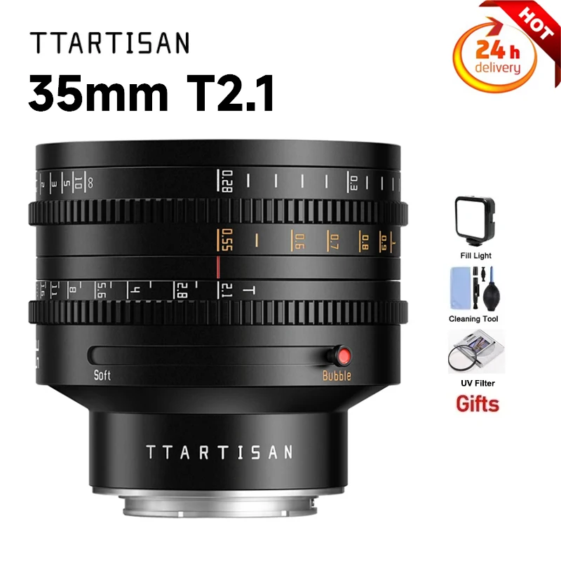 

TTartisan 35mm T2.1 Dual Bokeh Cine Lens Full Frame Movie Lens Compatible with Sony E Nikon Z Canon R Panasonic L
