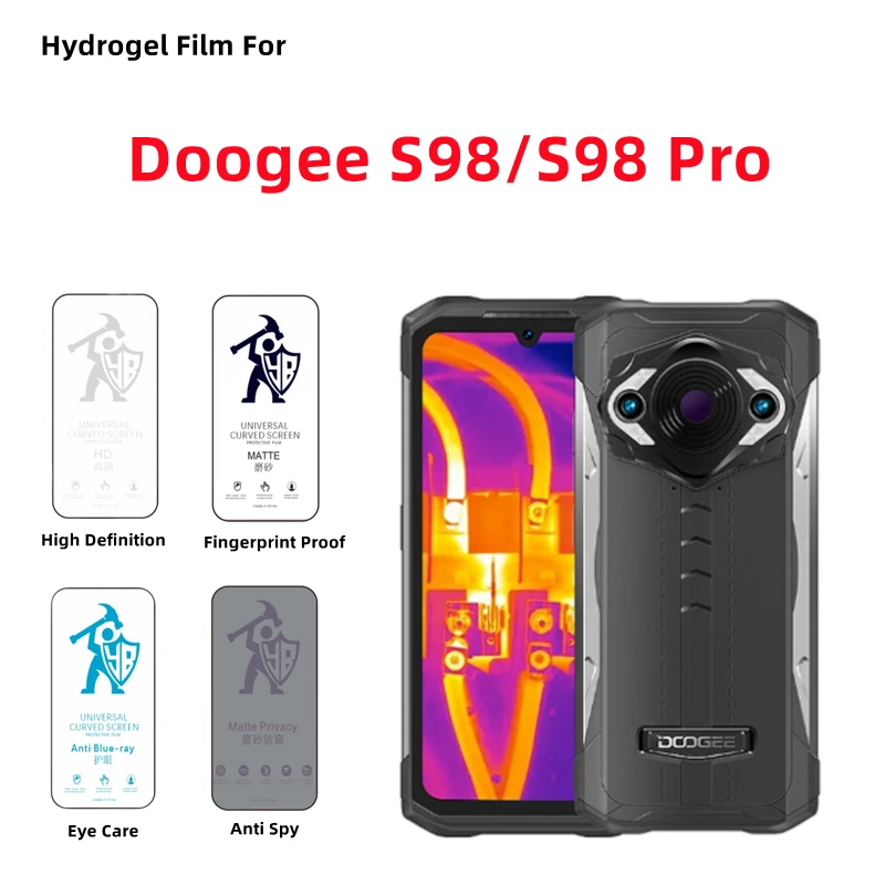 

2pcs HD Hydrogel Film For Doogee S98/S98pro Matte Screen Protector For Doogee S98 Pro Privacy Matte Eye Care Full Cover Protect