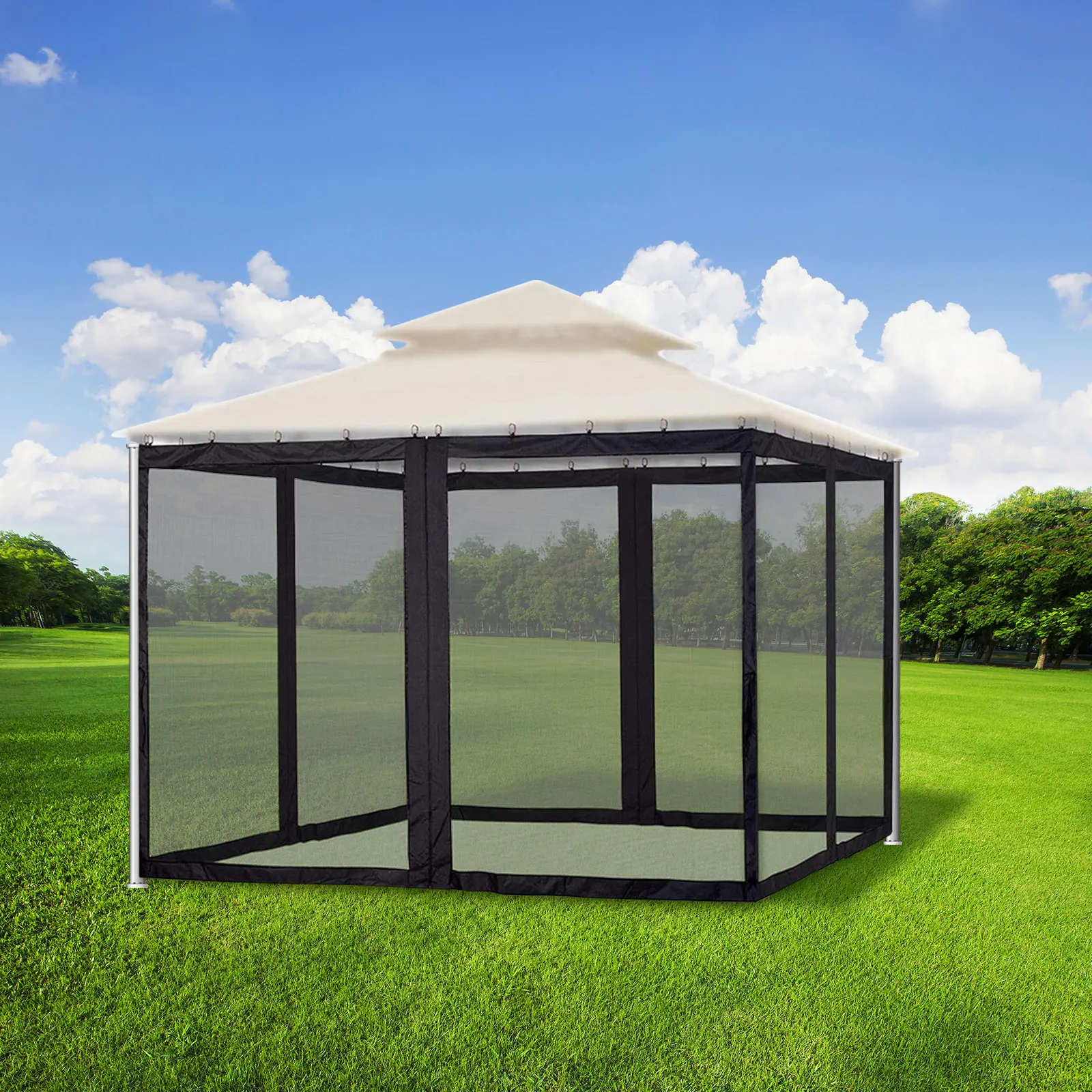 Klamboe Dubbelzijdige ritsen Slaapkamerventilatie geïntegreerd Zomerklamboe Kamerdecoratie