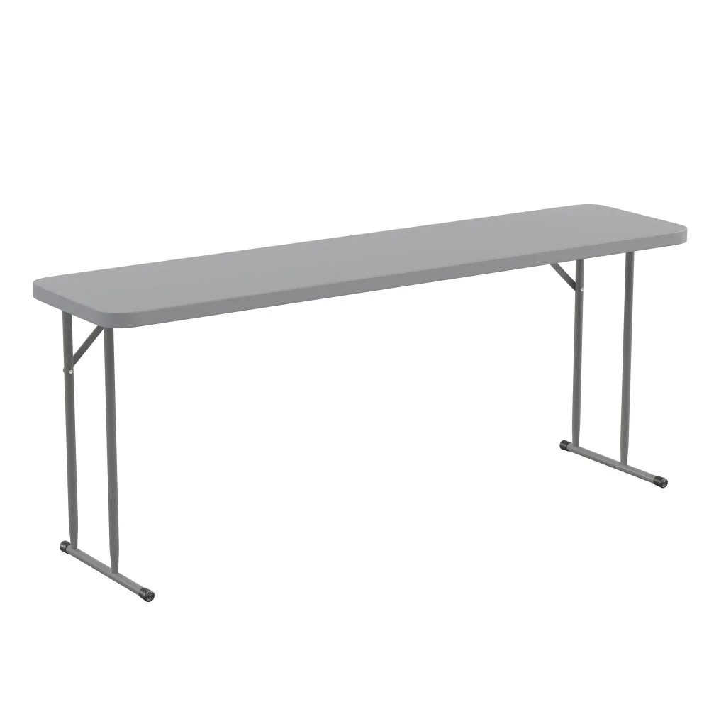 

6' Plastic Folding Training and Event Table, Rectangular Folding Table, Outdoor Table for Picnic, Party, Camping