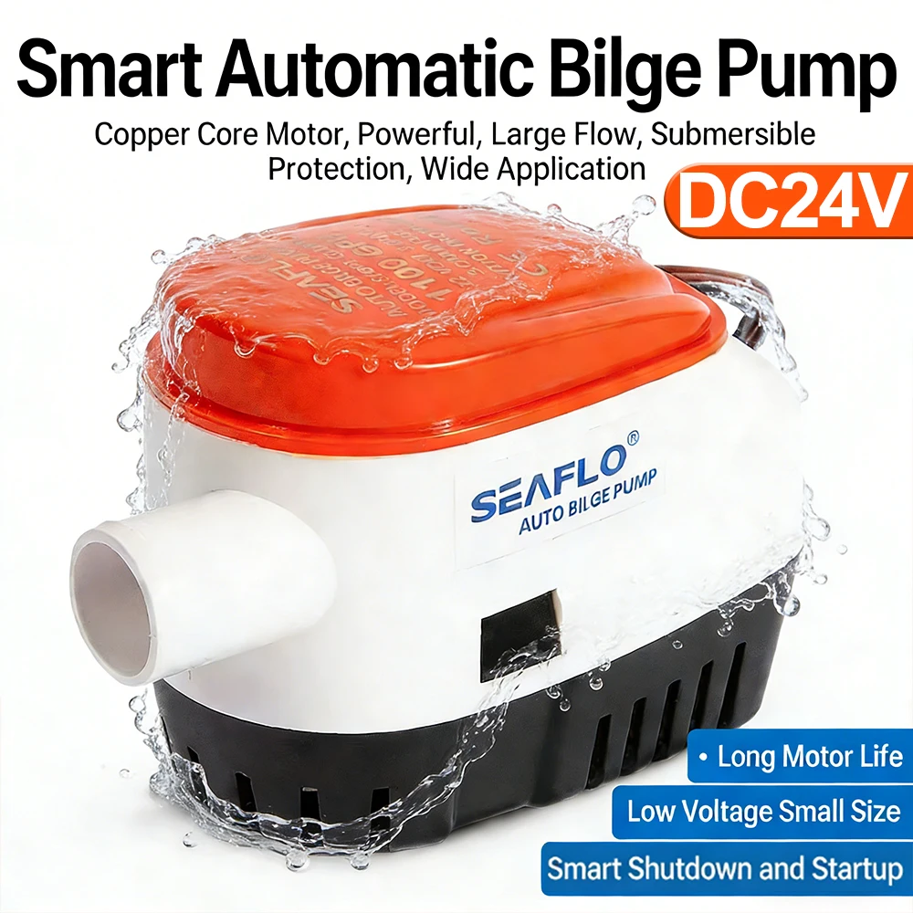 

DC24V Submersible Pump, Suitable for Bottom Drainage in Ship Cabins, Aquarium Water Replacement Pump, Water Pumping Kit