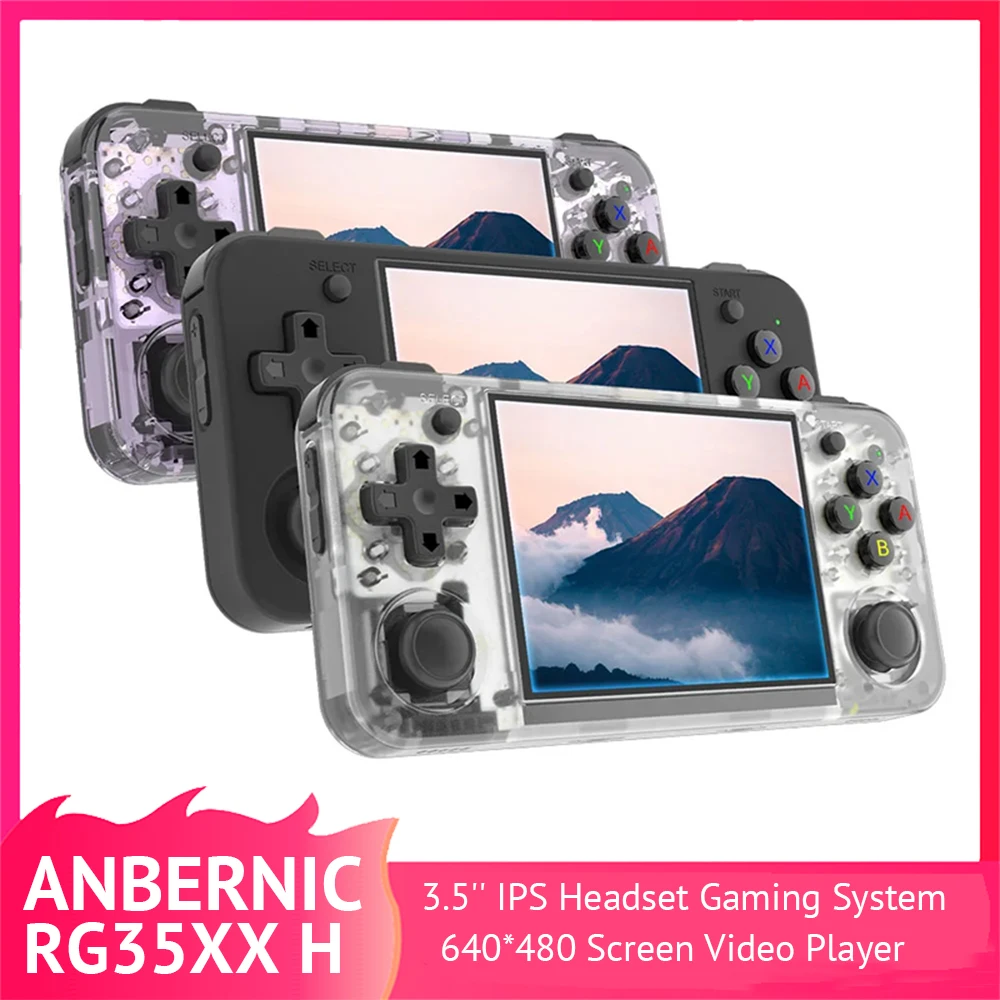 ANBERNIC RG35XX H Handheld Game Console Portable Playing Video Games 3.5 Inch IPS Screen 640*480 Screen Video Player Machine