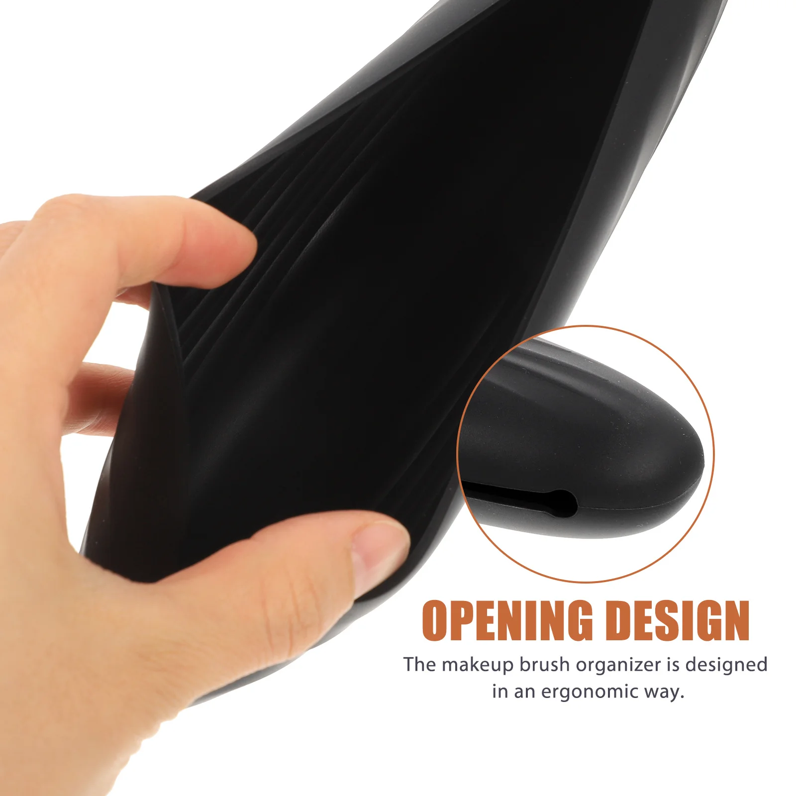 Porta pennelli per trucco Custodia per pennelli per trucco in silicone Organizzatore portatile Portautensili per bellezza da viaggio Design compatto