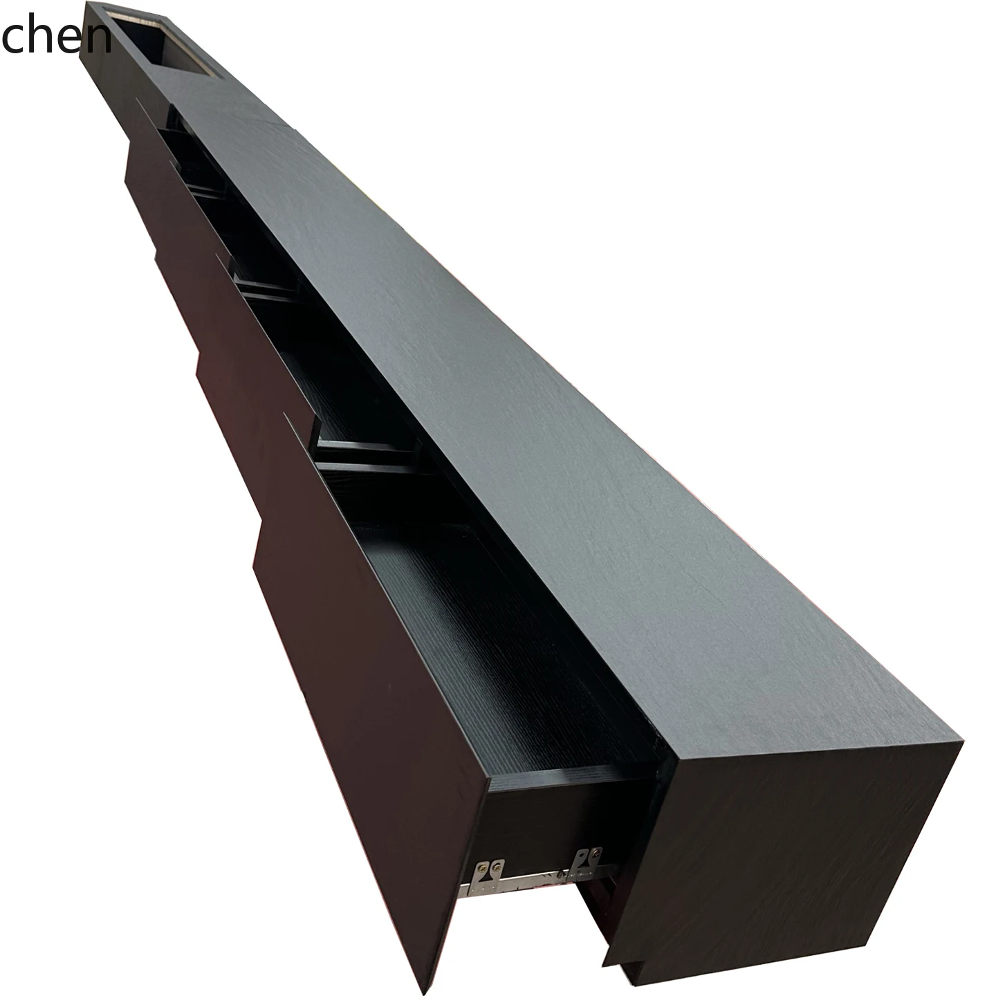 HT Custom Rock Slab TV Cabinet Haitang Corner with Drawers Floor-standing Living Room High-end Solid Wood TV Cabinet