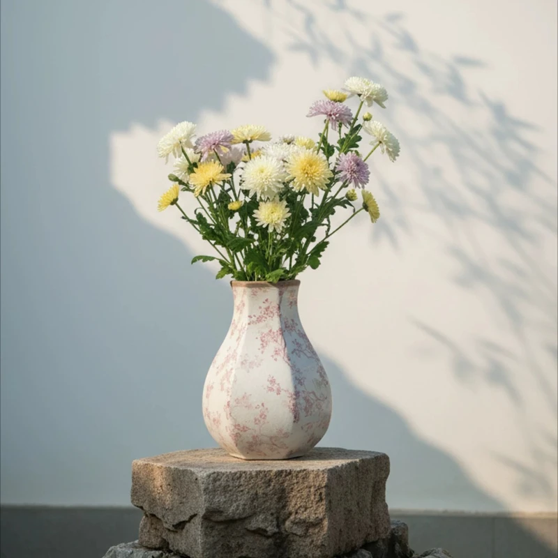 Ceramic Vase Ornaments Tabletop Decorations Flower Arrangement Containers Living Room Decoration Girl Flower Pot