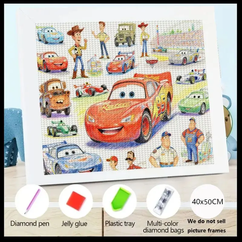 

5D DIY Полный дрель Алмазная картина Набор с героями фильмов «Автомобили Диснея Пикар» (Lightning McQueen, Mater) и Toy Story's Woo