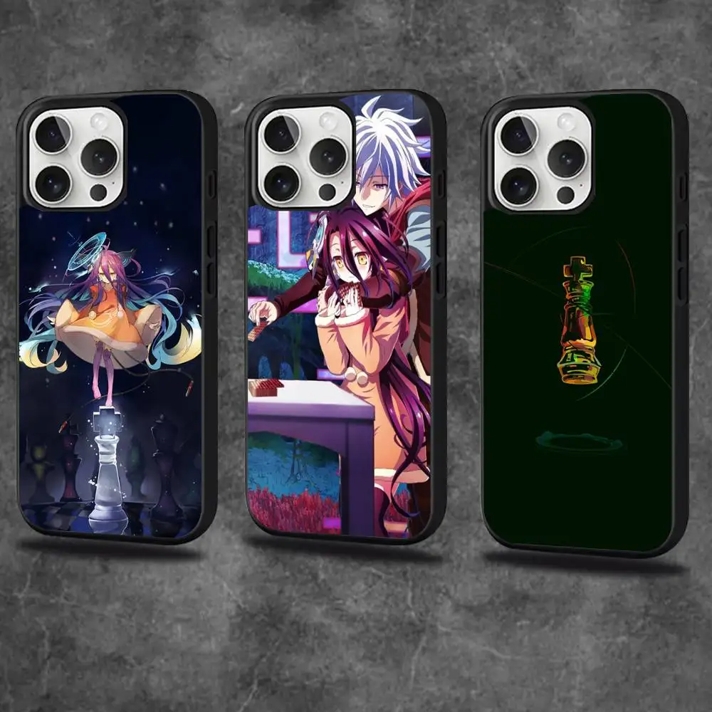 

No G-Game No Life Shiro Phone Case For iPhone 17,16,15,14,13,12,11,Pro,Max,Plus,Mini,SE4,E Magnetic Magsafe Wireless Charging