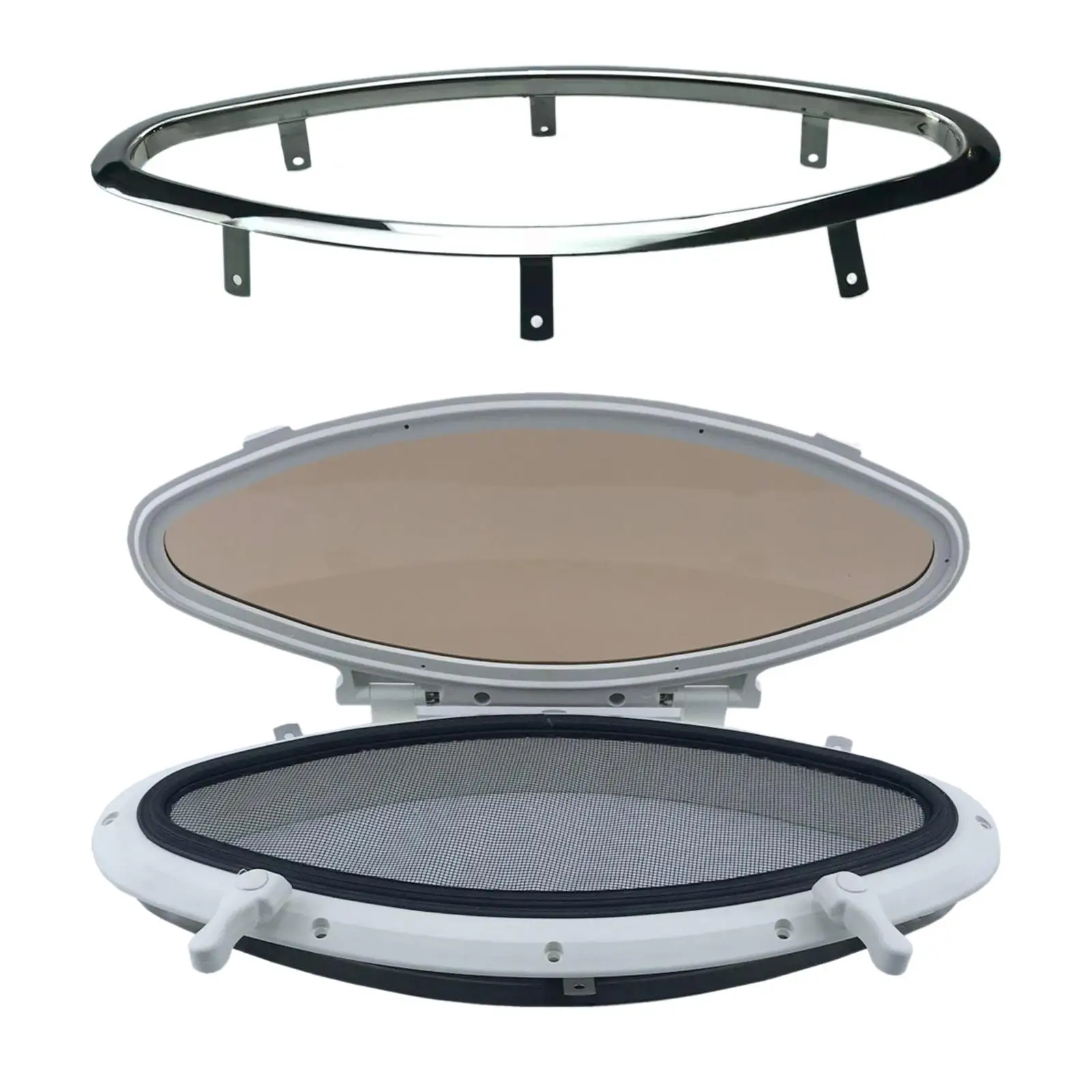 

Marine Portlight Oval Porthole Replacement Accessory Solid Water Resistant