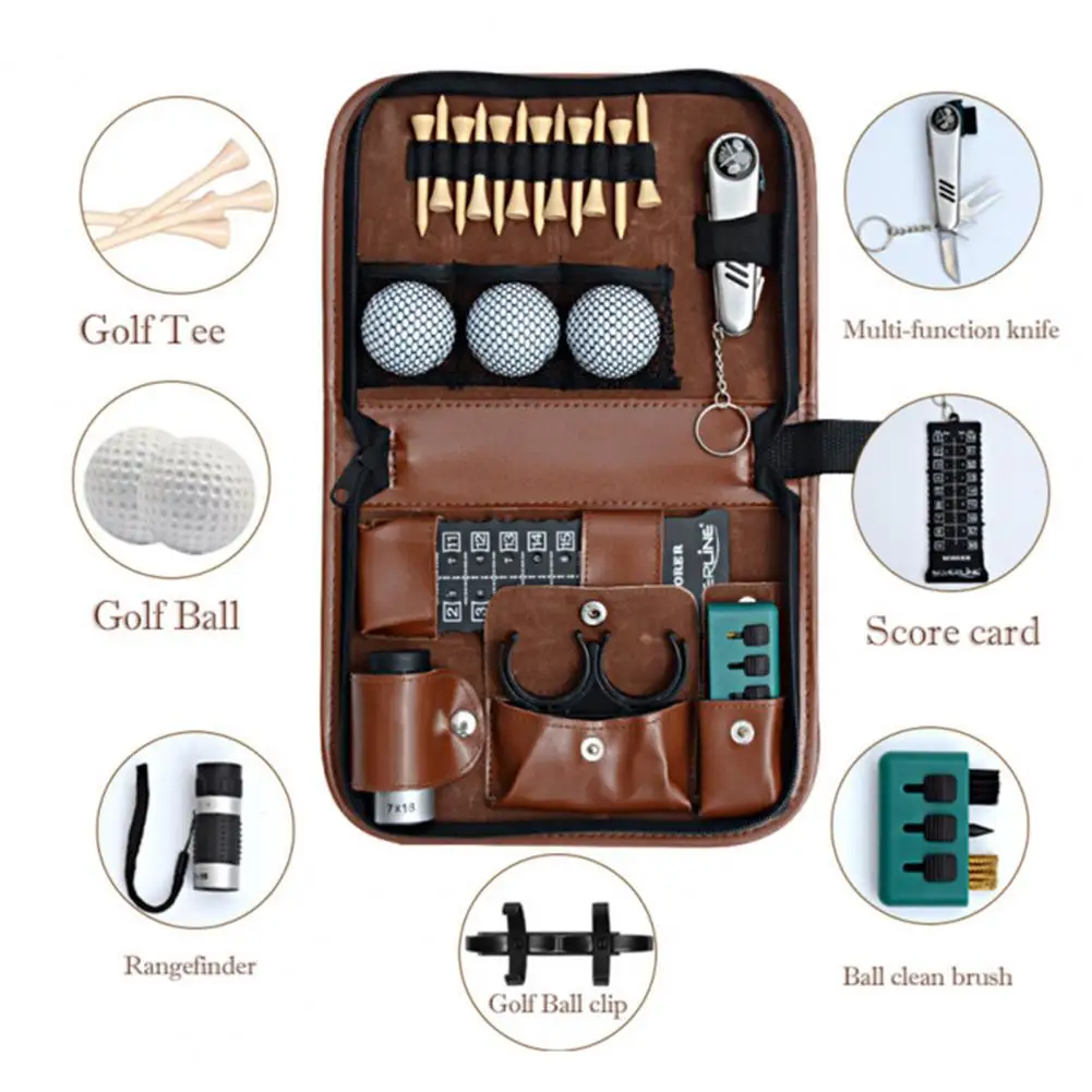 Empty Golf Tool Bag Container Ball Carrier Perfect Gift Women Men Golfers Gift Golf Ball Case Brush Wood Tees Accessories Bag