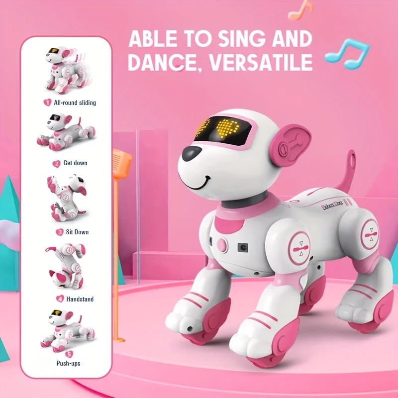 

Intelligent Robot Dog Remote Control Electronic Sing Dance Follow Smart Interactive Stunt Music Toy Programmable Puppy Kid Gifts