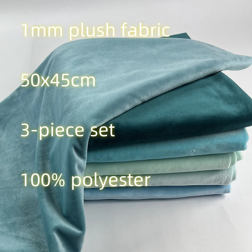 Sewbato 3 Piece Set 50x45cm Plush Fabric Any Colour Minky Fabric DIY Handmade/blanket 3 Piece Discount Set DIY Sewing Fabric