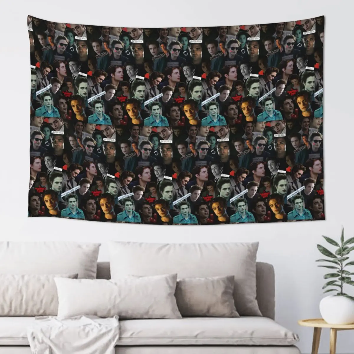 Edward Cullen Twilight Tapestry Funny Wall Hanging Aesthetic Home Decor Tapestries for Living Room Bedroom Dorm Room