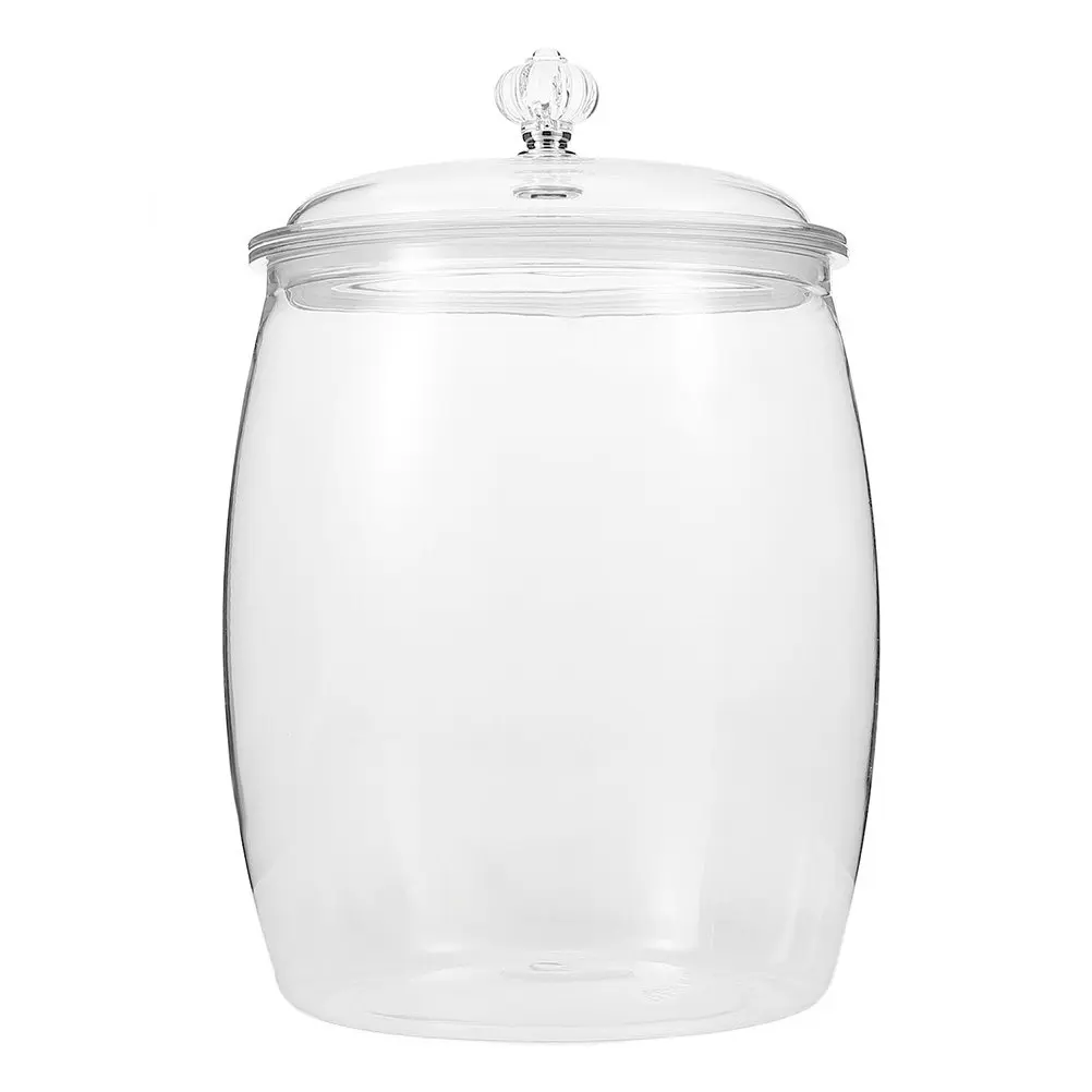 Plastic Food Storage Jar Clear Cookie Jar Airtight Lid Large Capacity Candy Container Kitchen Storage Plastic Containers