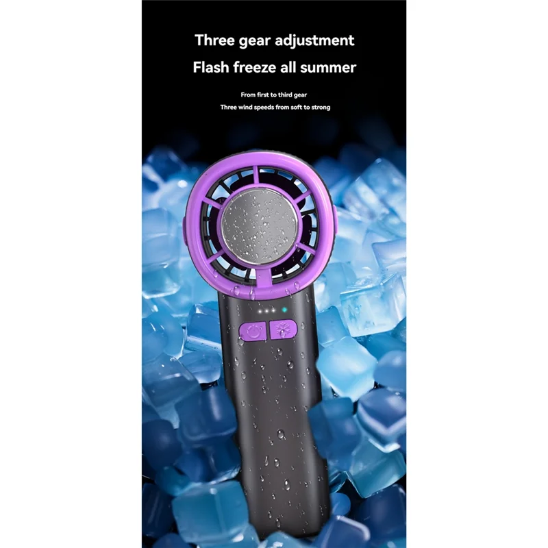 ABBK-100-скоростной турбовентилятор, портативный мини-портативный полупроводниковый ледяной вентилятор, охлаждающий вентилятор с цифровым дисплеем