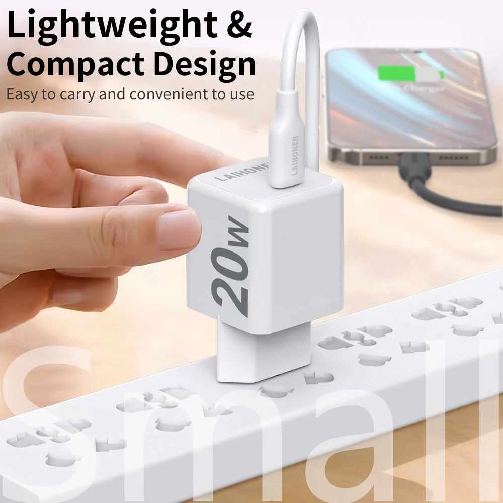 

1pc European Travel Plug Adapter 20W USB C Wall Charger Type C Fast Charging Block Travel Essentials Power Adapter Europe EU