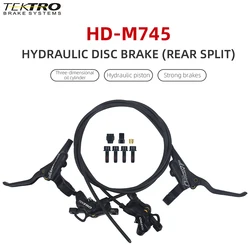 Tektro HD-M745 Mountain Bike Hydraulic Disc Brake 4-Piston Internal Cable Four Pistons 1900mm MTB Brakes Caliper Oil Pressure