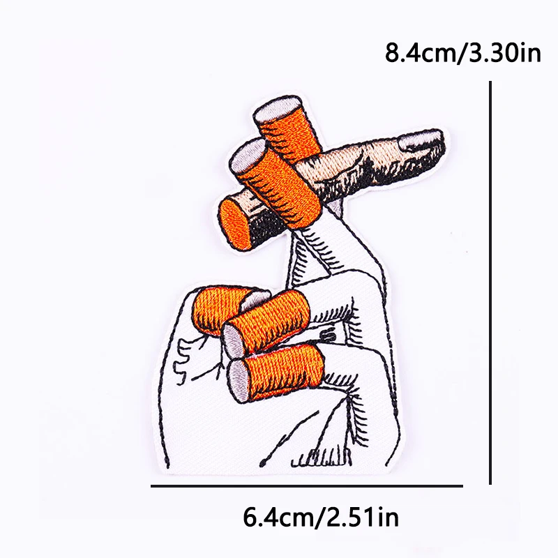 Parche bordado termoadhesivo calavera para chaqueta vaquera y motorista - imagen 2