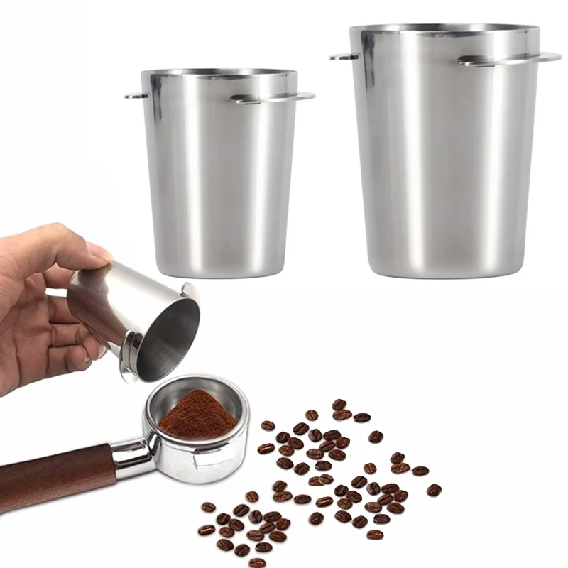 

51mm 58mm Universal Coffee Dosing Cup Sniffing Mug for Espresso Machine Wear Resistant Stainless Steel Coffee Dosing Cup