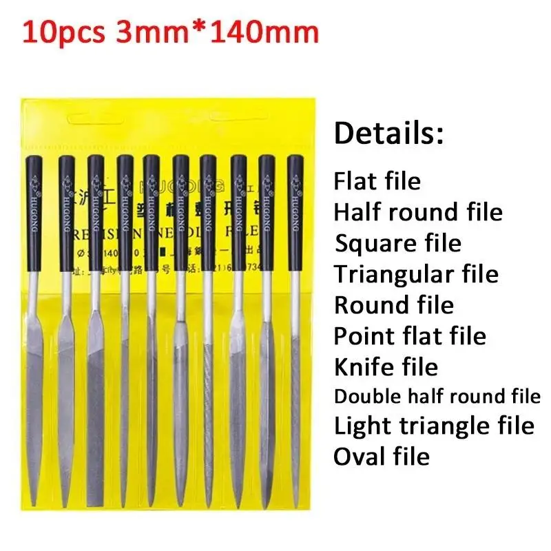 

10pcs/set Metal Needle File Set Wood Rasp Metal Polishing Hand FileTools Steel Rasp Needl Filing For Metal Glass Stone Wood Carv