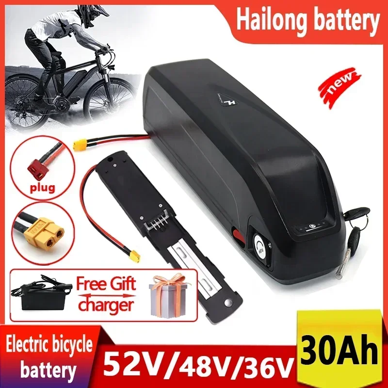 

Original Hailong battery 36V 48V 52V 30Ah Battery 30A BMS for 350W 500W 750W 1000W motor BBS02 BBS03 BBSHD