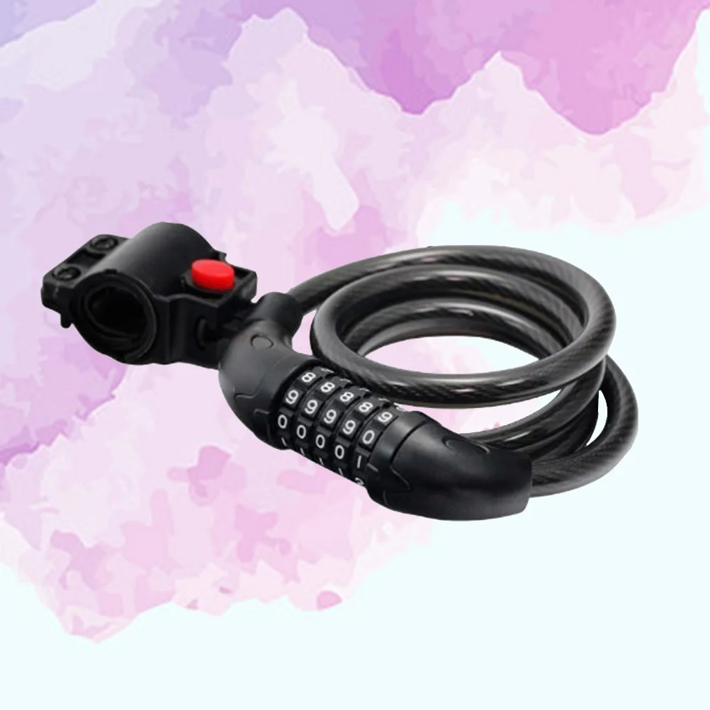 

5 Digit Heavy Duty 120cm Cable Combination Bike Lock PVC Abc Material No Scratching Pinching Leg Combination Bike Lock