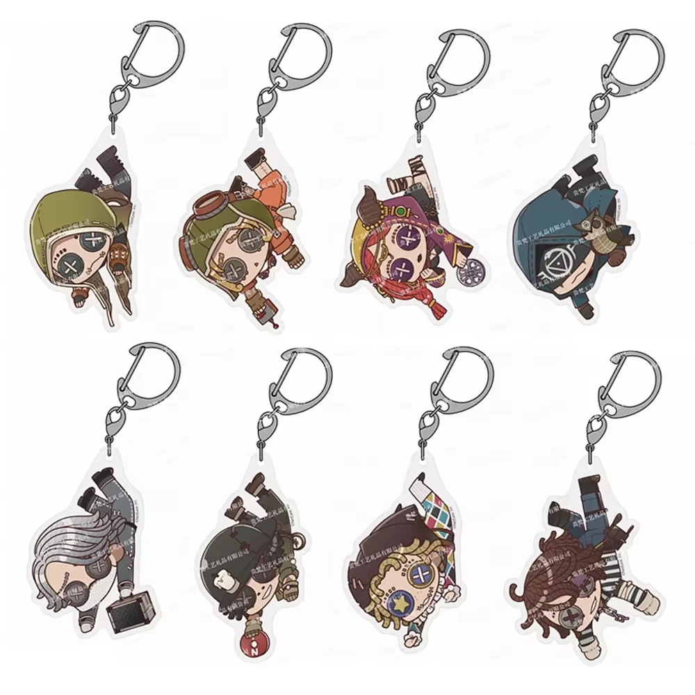 6cm Identity V Anime Character Model Acrylic Keychains Woman Cute Cartoon Bag Pendant Decoration Key Chain Fans Christmas Gifts