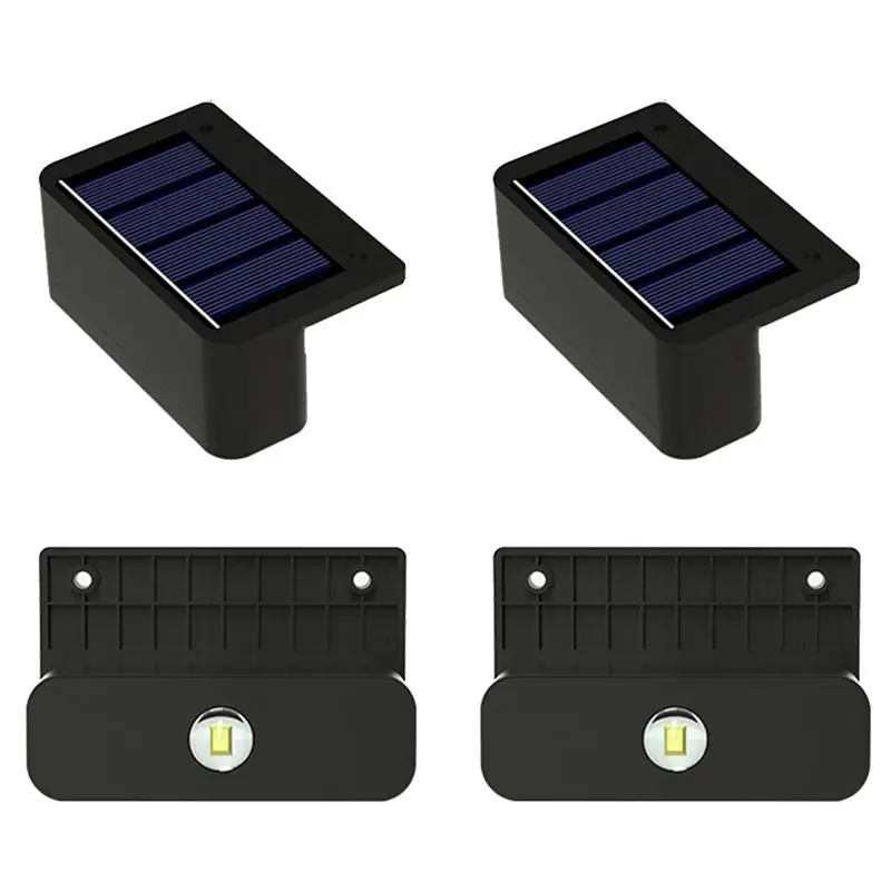 [a92p-】-4-個-led-ソーラーウォールランプ階段ライト屋外照明フェンスポーチ装飾ランプステップフェンスヤードガーデン