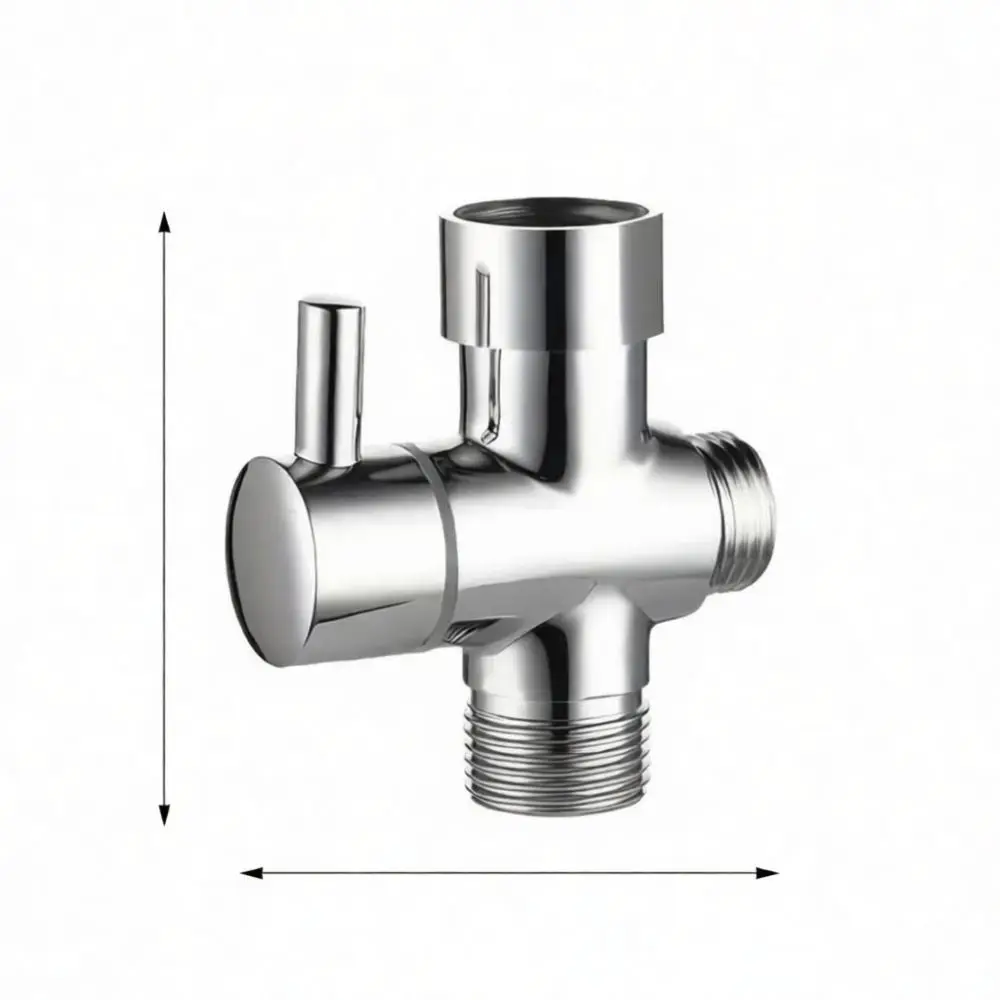 Toilet Bidet Spray Angle Valve One In Two Out Diverter Copper Bathroom Sprayer Kit Modern Handheld Cleaning Shower Head